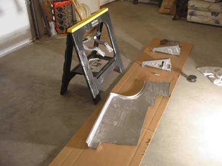 Parts laid out for primer