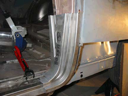 New B pillar in place