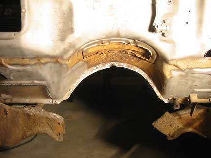 Toe pan seam welded 1