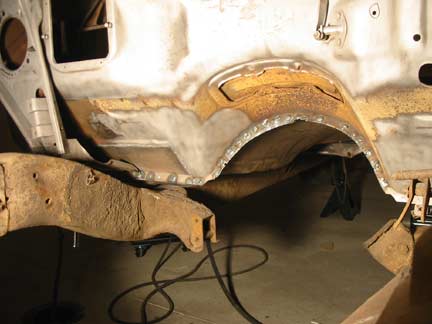 Toe pan seam welded 2