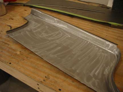 Metal roughed up for primer