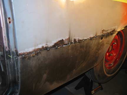 Entire top tacked