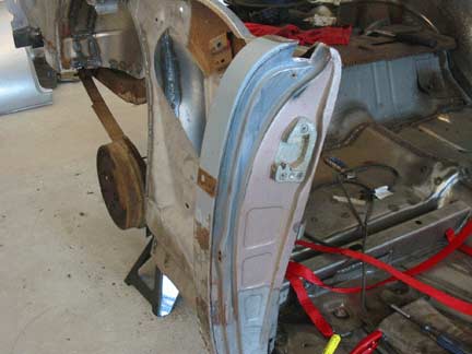Door jamb marked for cutting