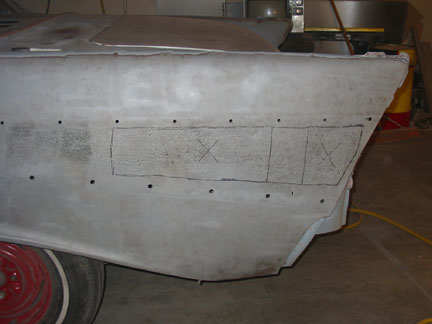 Quarter damage close up