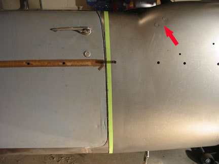 Small dents in panel