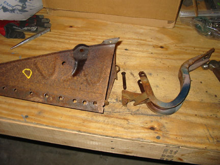 Three parts of trunk hinge