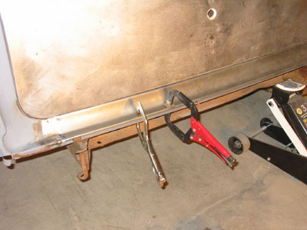 Vice grips pulling trunk floor 1