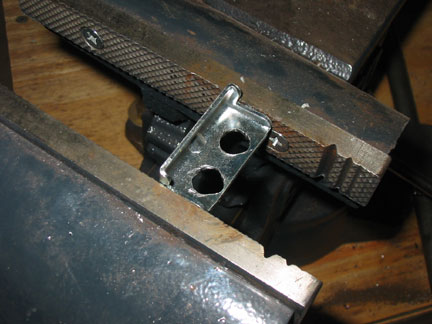 Drilled holes in feet