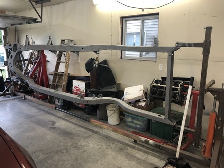 Frame on rotisserie
