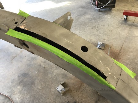 Hole cut in frame 1