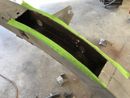Hole cut in frame 2
