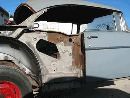 Sandblasting outside 2