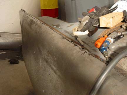 First round of tack welds