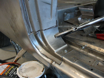 B pillar cut through both metals 1