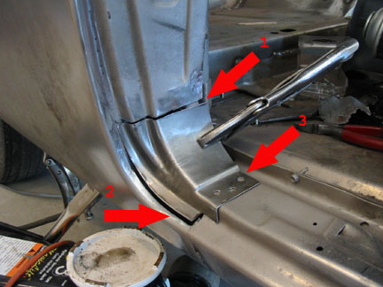 B pillar fit with arrows