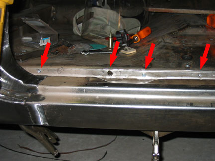 Holes drilled for plug welds