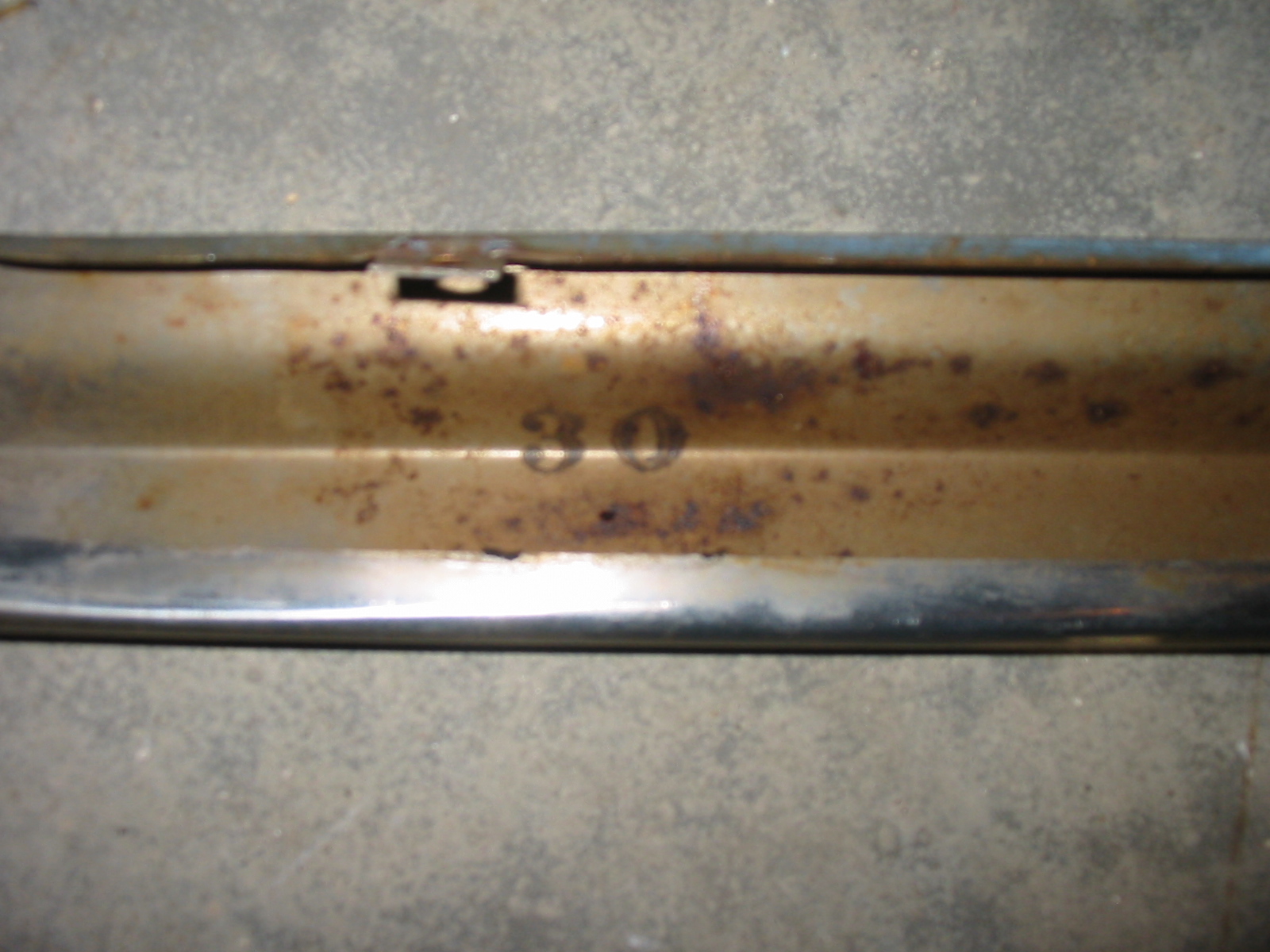 30 stamped on molding