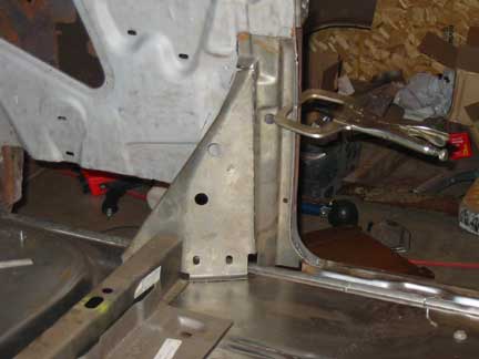 B pillar in place