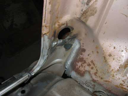 Driver trunk corner dressed