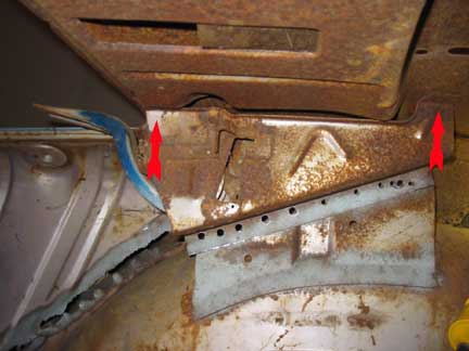 Hinge spot welds