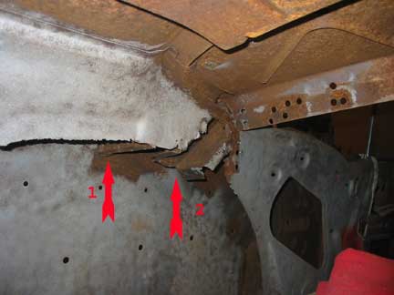 C pillar area