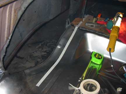 Tape marking frame edge