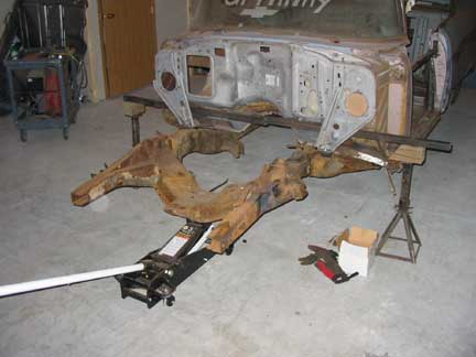 Raising frame to body