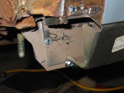 Front of rocker screwed in