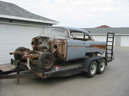 Loaded on trailer