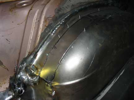 Filler piece cut and fit