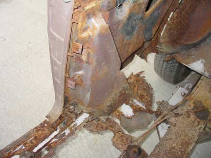 Passenger B pillar support old