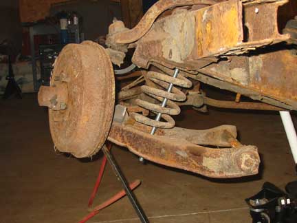 Lower control arm lowered