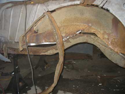 Outer wheel well removed