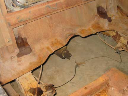 Rear floor removed