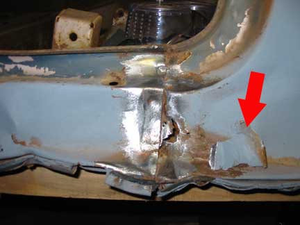 Passenger side chunk of lead