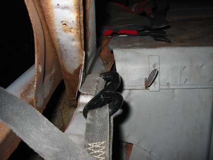 Tie strap rear attachment