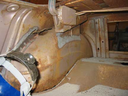 Trunk sandblasted driver side