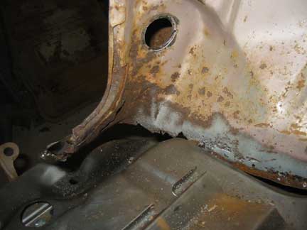 Driver trunk corner rust