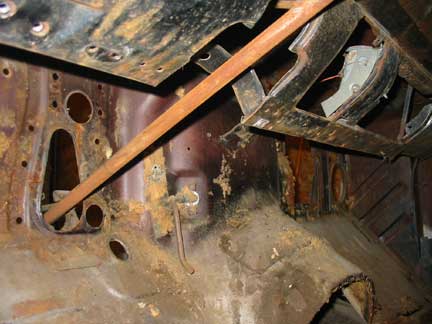 Under dash area