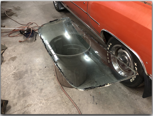 Glass came loose