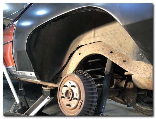 Wheel well lip plug welded