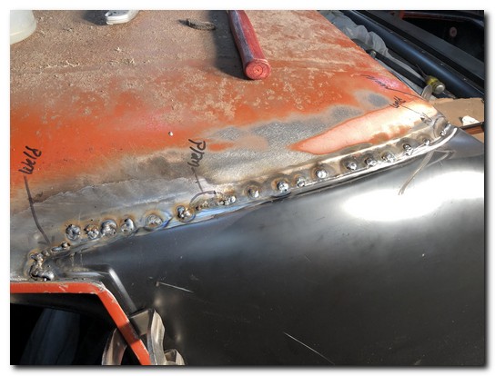 Plug welded three layers