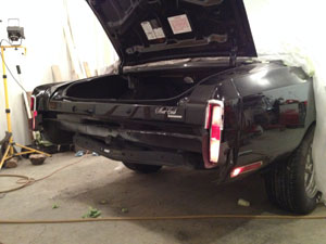 Tail lights installed