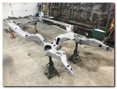 Frame back from sandblaster