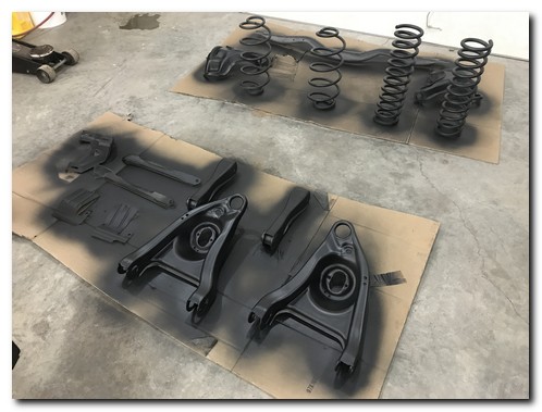Suspension parts painted