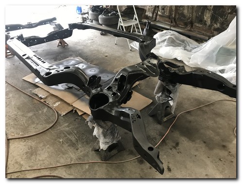 Frame coated