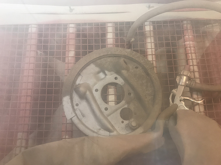 Sandblasted components