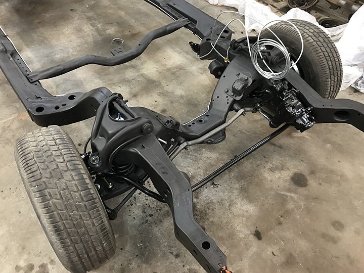 Rear brake line