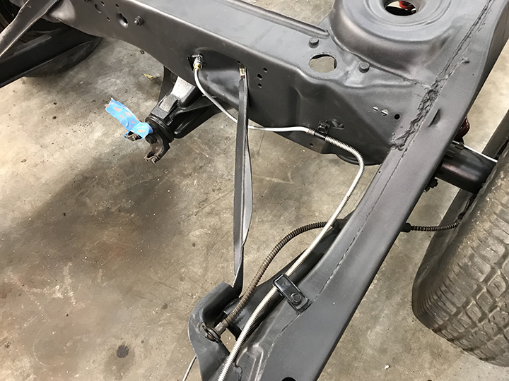 Rear brake line complete