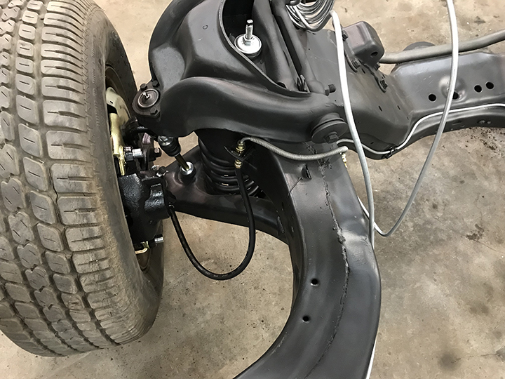 Brake lines in place
